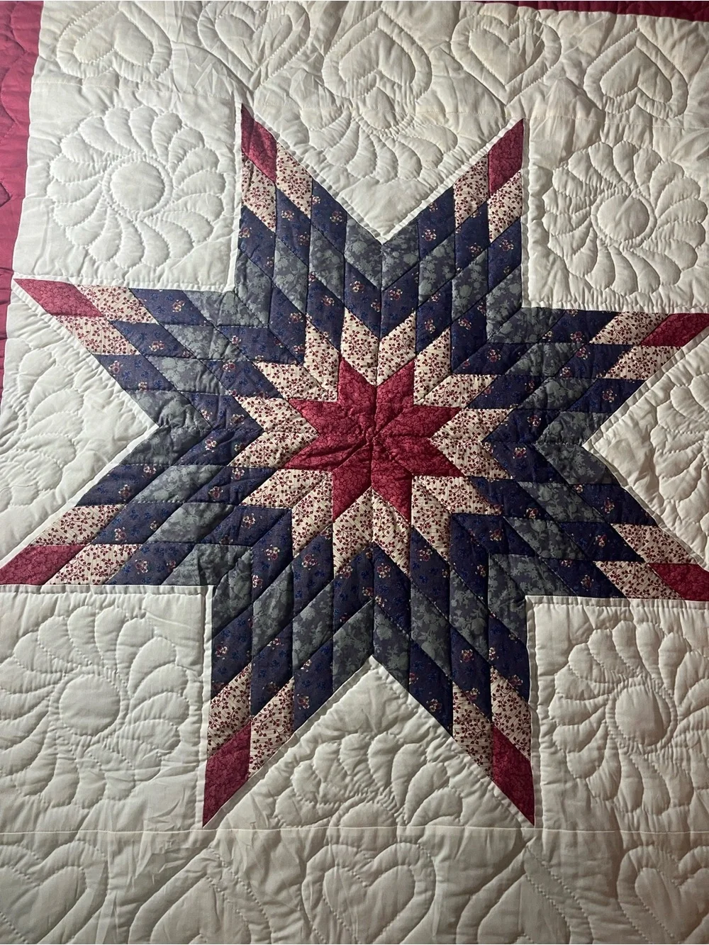 Quilt Vintage Lone Star 37 1/2” W x 47 1/2 L